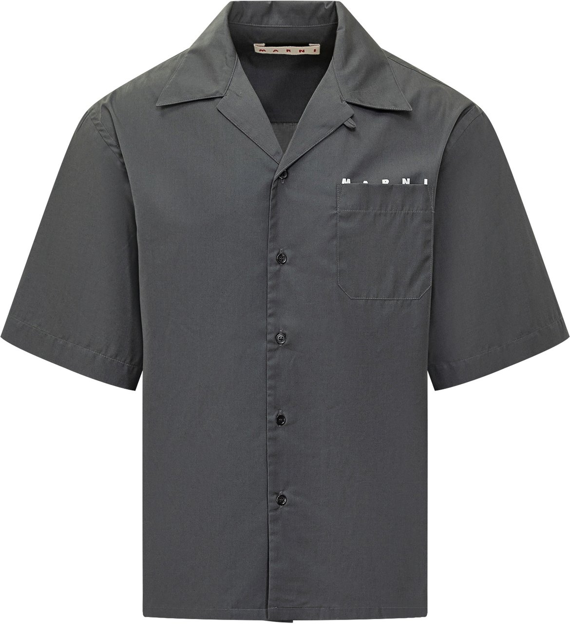 Marni Camicia Grigia con Logo Marni Blauw