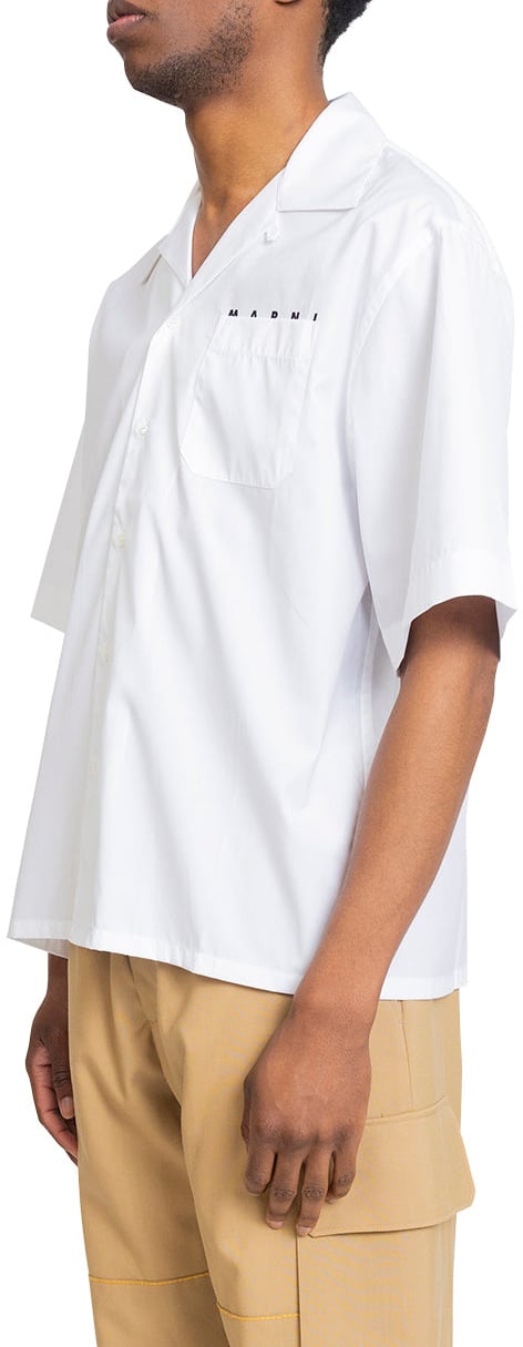 Marni MARNI LOGO POPELIN SHIRT LILY WHITE Wit