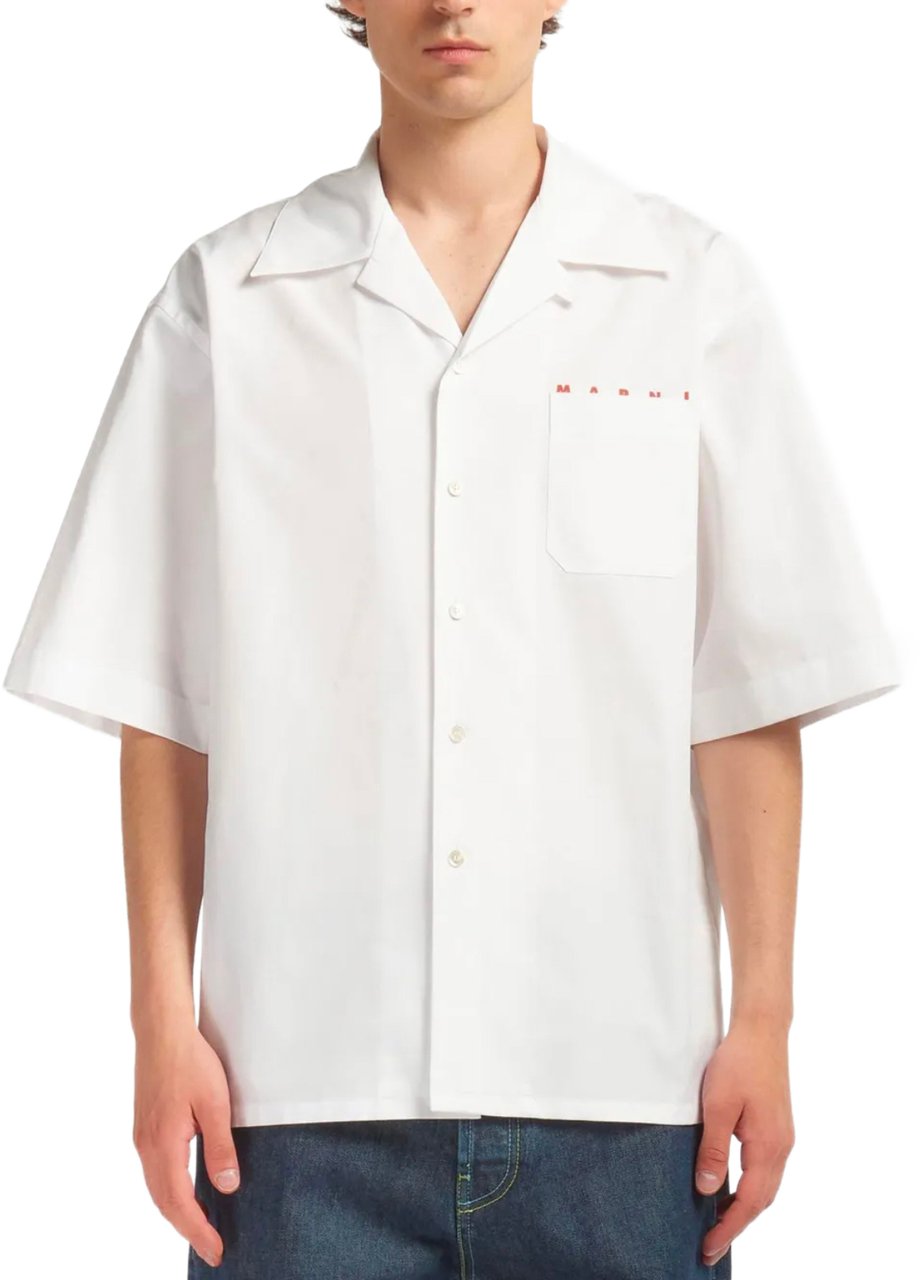 Marni S/s Shirt White Wit