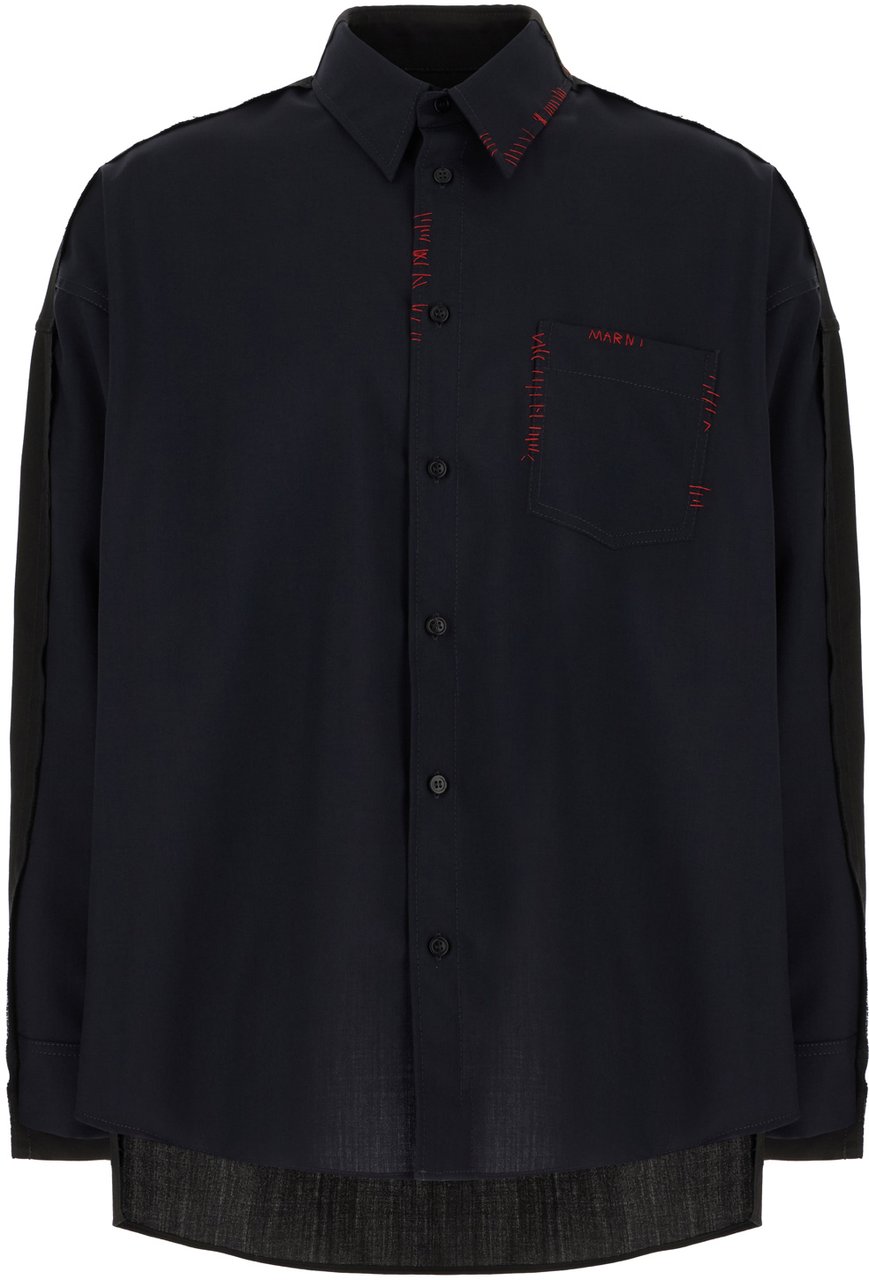 Marni Marni Two-tone wool shirt Divers