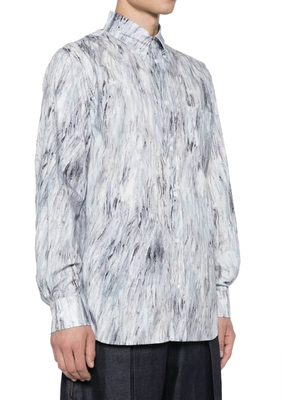 Marni L/s Shirt Poplin Frost Divers