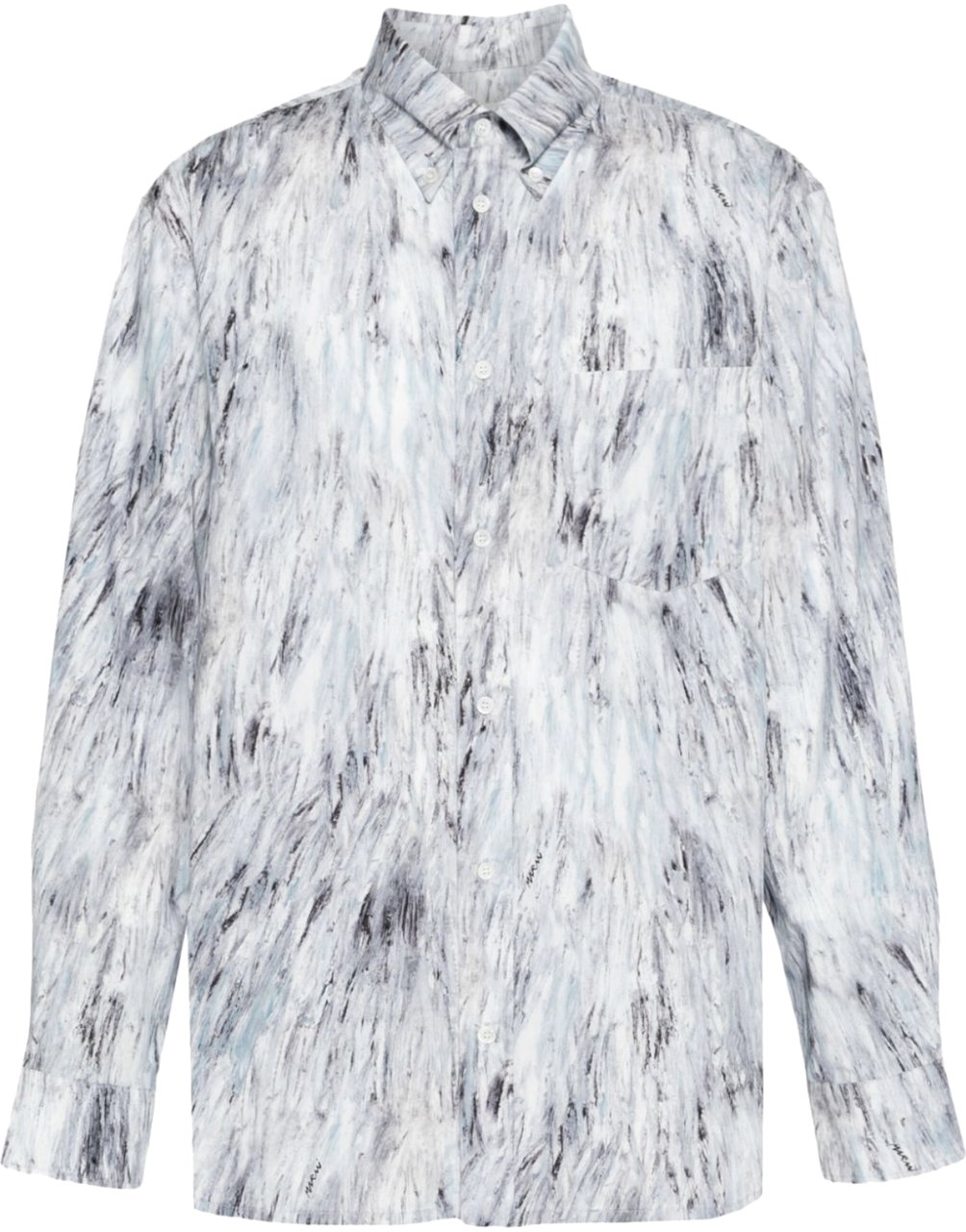 Marni L/s Shirt Poplin Frost Divers