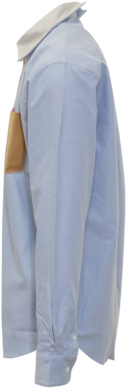 Marni Camicia con Dettagli a Contrasto Marni Blauw