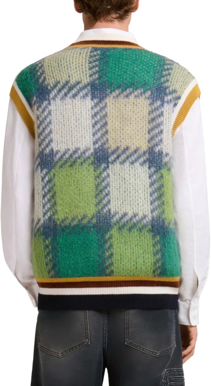 Marni V Neck Sweater Sea Green Groen