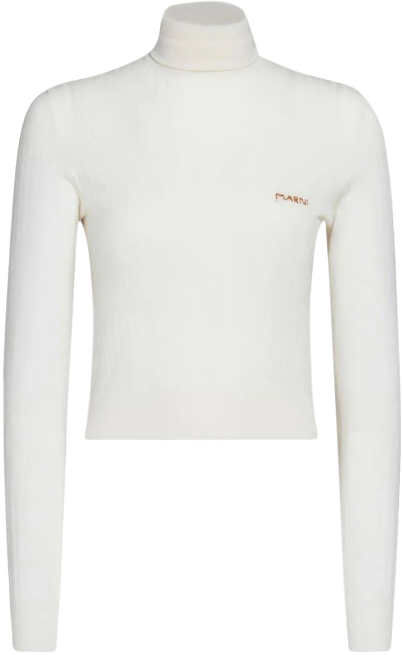Marni maglia dolcevita white Wit