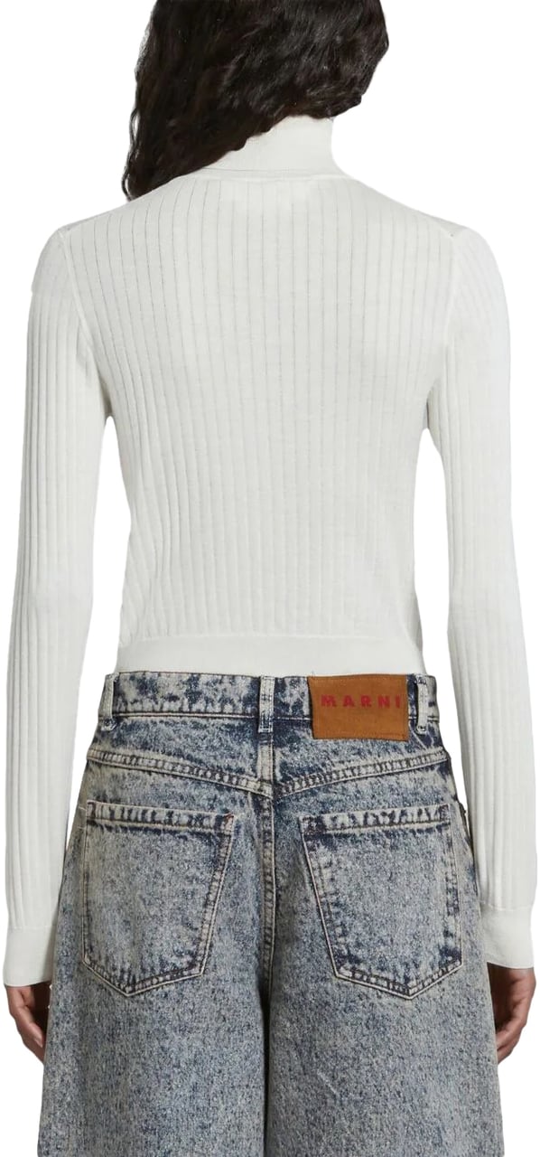 Marni maglia dolcevita white Wit