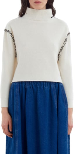Marni Turtleneck Sweater Off White Wit