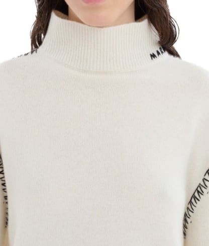 Marni Turtleneck Sweater Off White Wit
