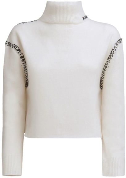 Marni Turtleneck Sweater Off White Wit