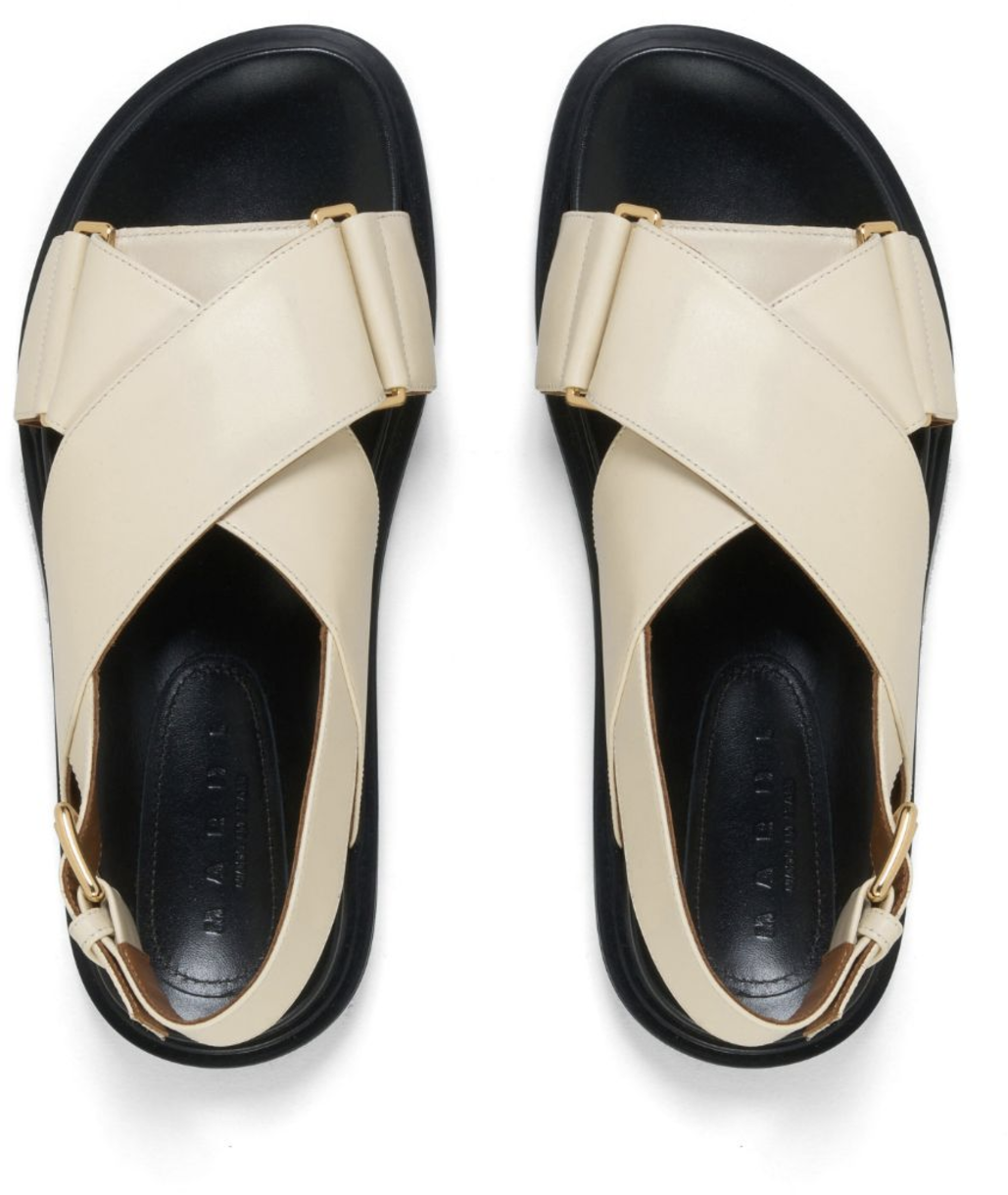 Marni Fb Criscross Sandal Beige Beige