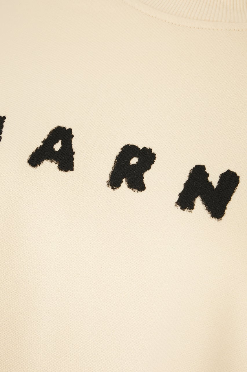 Marni Marni Cream cotton oversize sweatshirt Geel