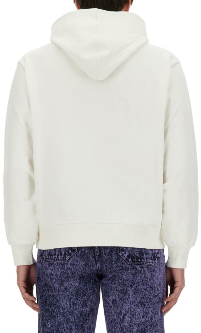 Marni Regular Fit Cotton Knit Sweatshirt Wit