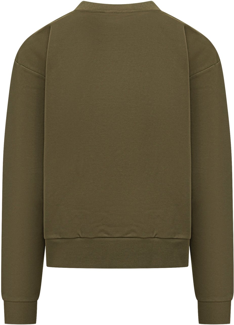 Marni Felpa con Patch Logo Ricamato Marni Groen