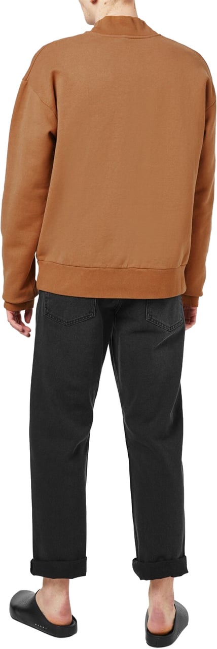 Marni Piton Logo Brushed Organic Sweatshirt Bruin