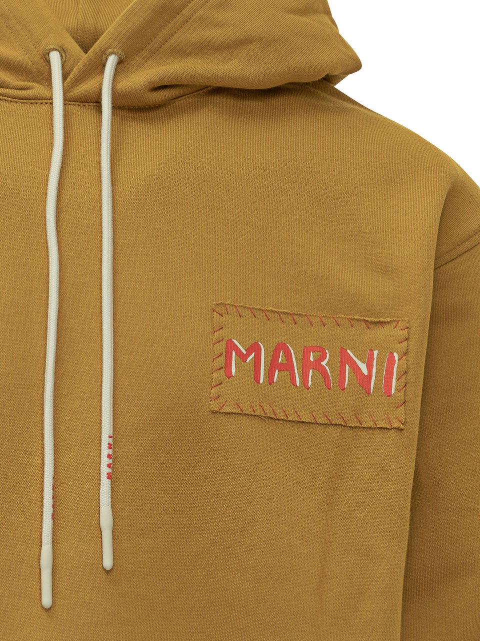 Marni Felpa con Cappuccio e Patch Logo Marni Geel