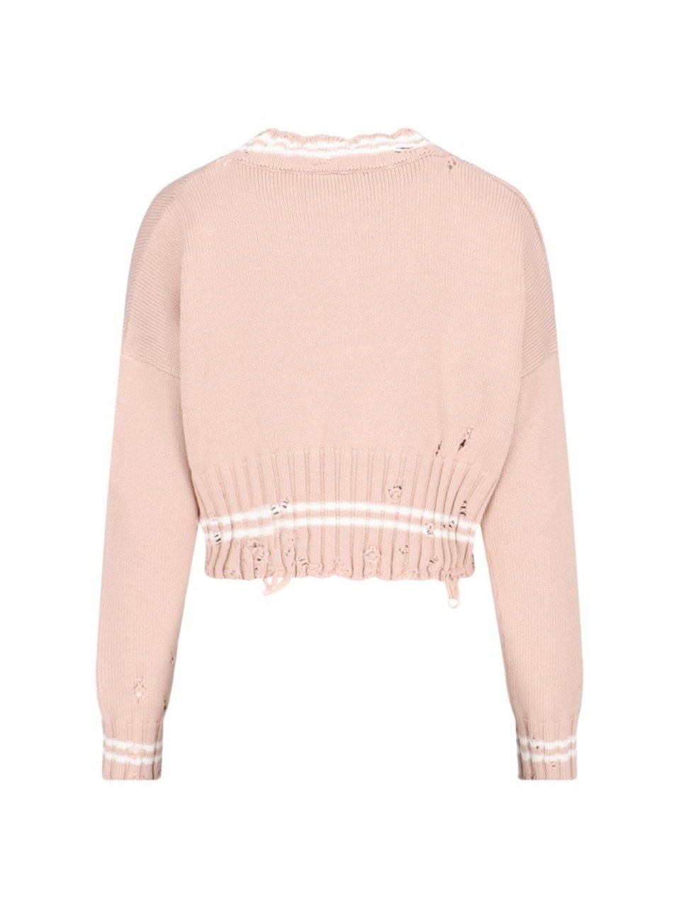 Marni Crop Crewneck Sweater – Pink Roze