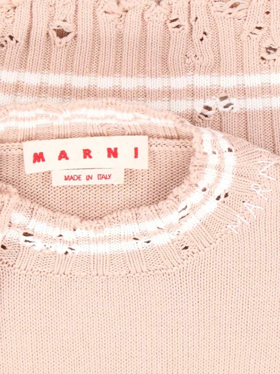 Marni Crop Crewneck Sweater – Pink Roze