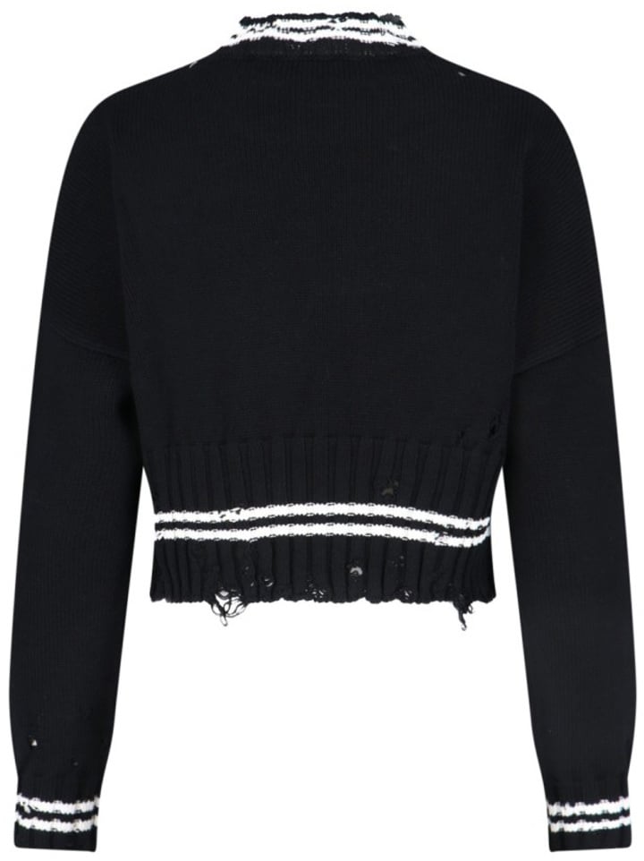 Marni Crop Knit Top – Black Zwart