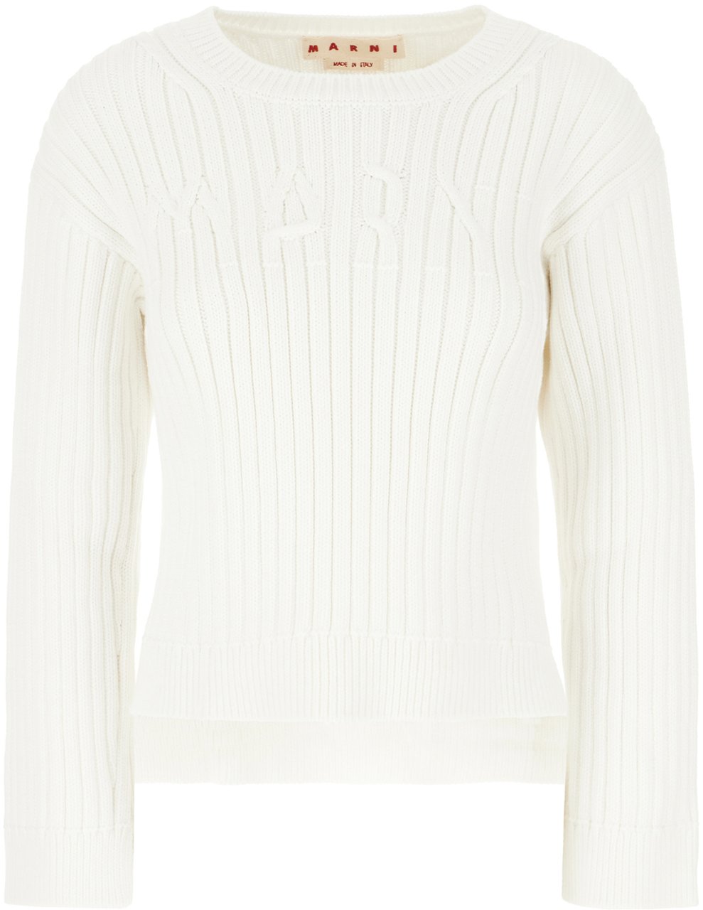 Marni Marni White cotton blend sweater Wit