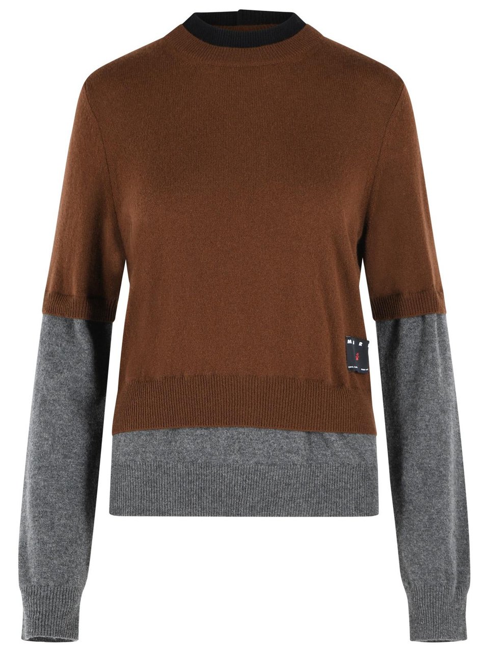 Marni Brown Cashmere Sweater Zwart