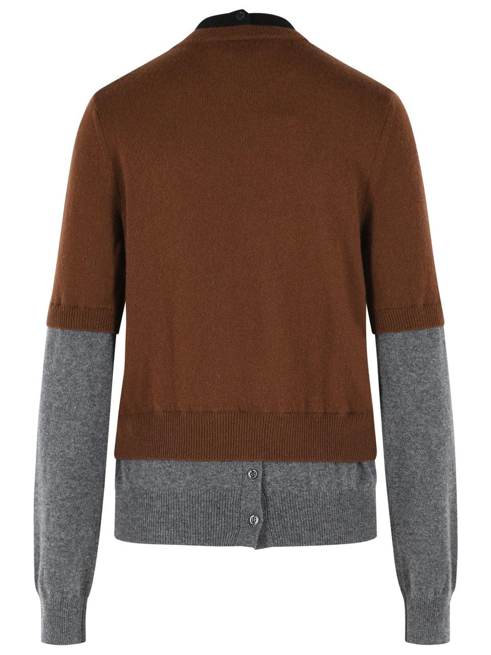 Marni Brown Cashmere Sweater Zwart