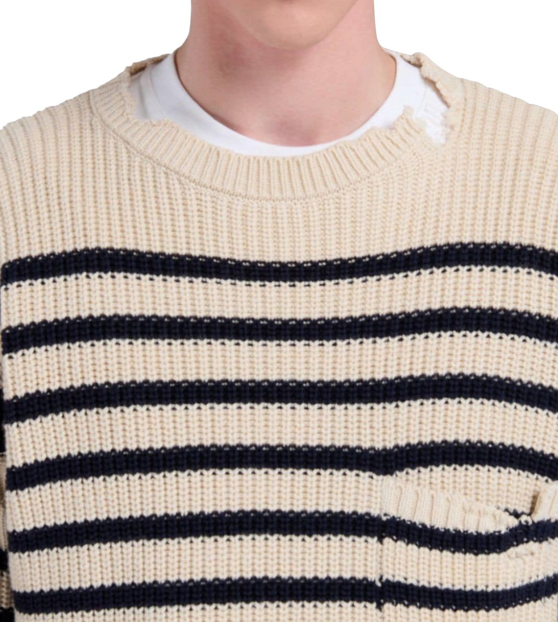 Marni Striped Round Neck Sweater Divers