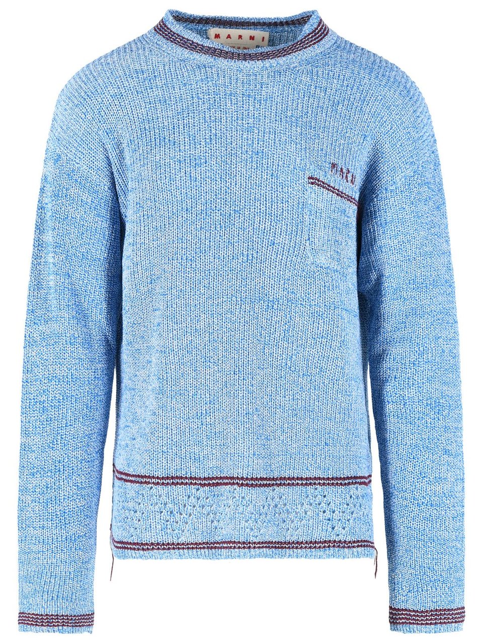 Marni Light Blue Cotton Sweater Blauw