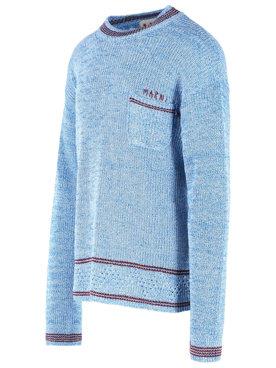 Marni Light Blue Cotton Sweater Blauw