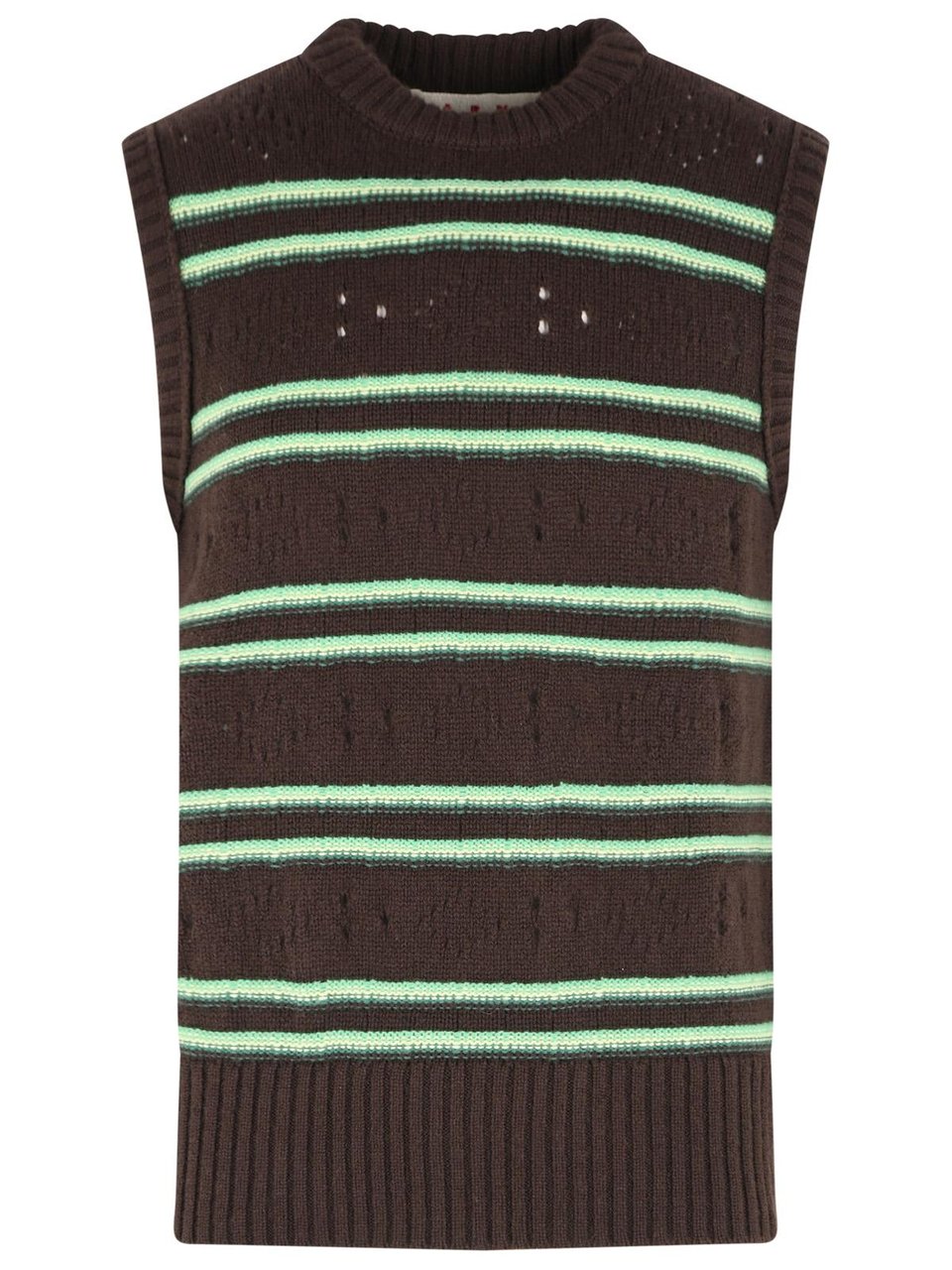 Marni Brown Cashmere Vest Zwart