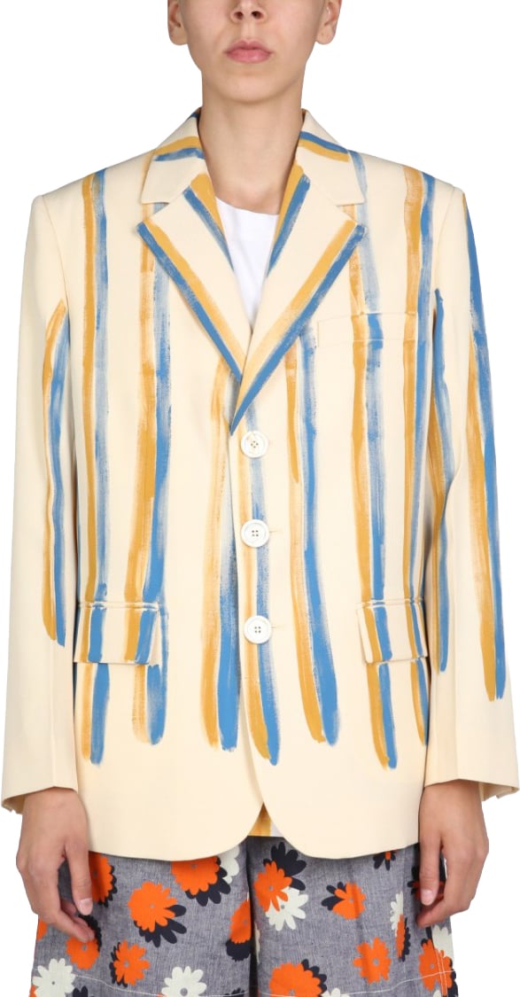 Marni Single-Breasted Jacket Neutraal