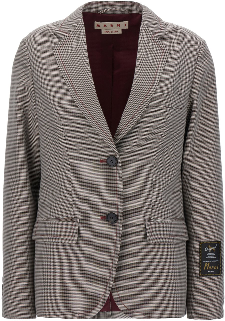 Marni Marni Embroidered wool blend blazer Divers