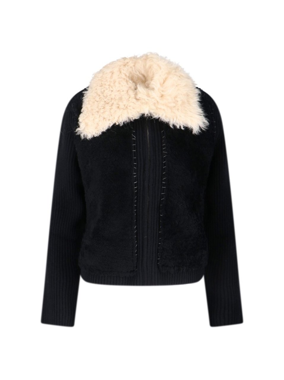 Marni 'Montone Collar' Cardigan – Black Zwart