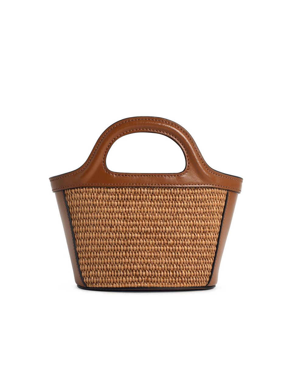 Marni Brown Leather Blend Micro Tropicalia Bag Bruin