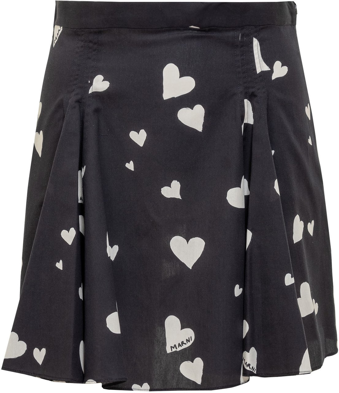Marni Minigonna Bunch Of Hearts Zwart