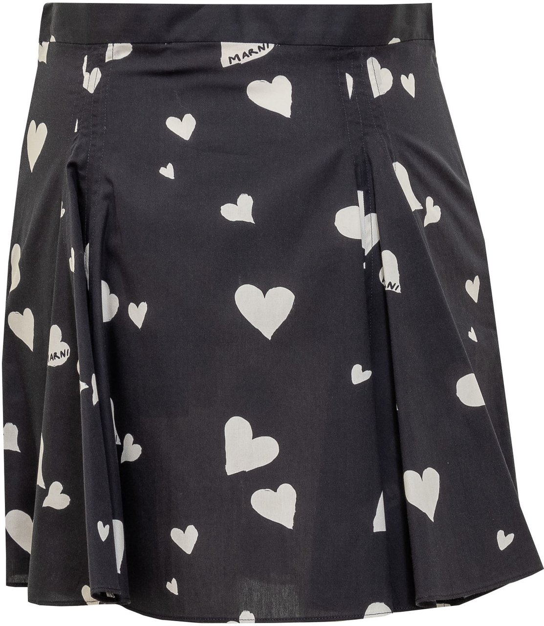 Marni Minigonna Bunch Of Hearts Zwart