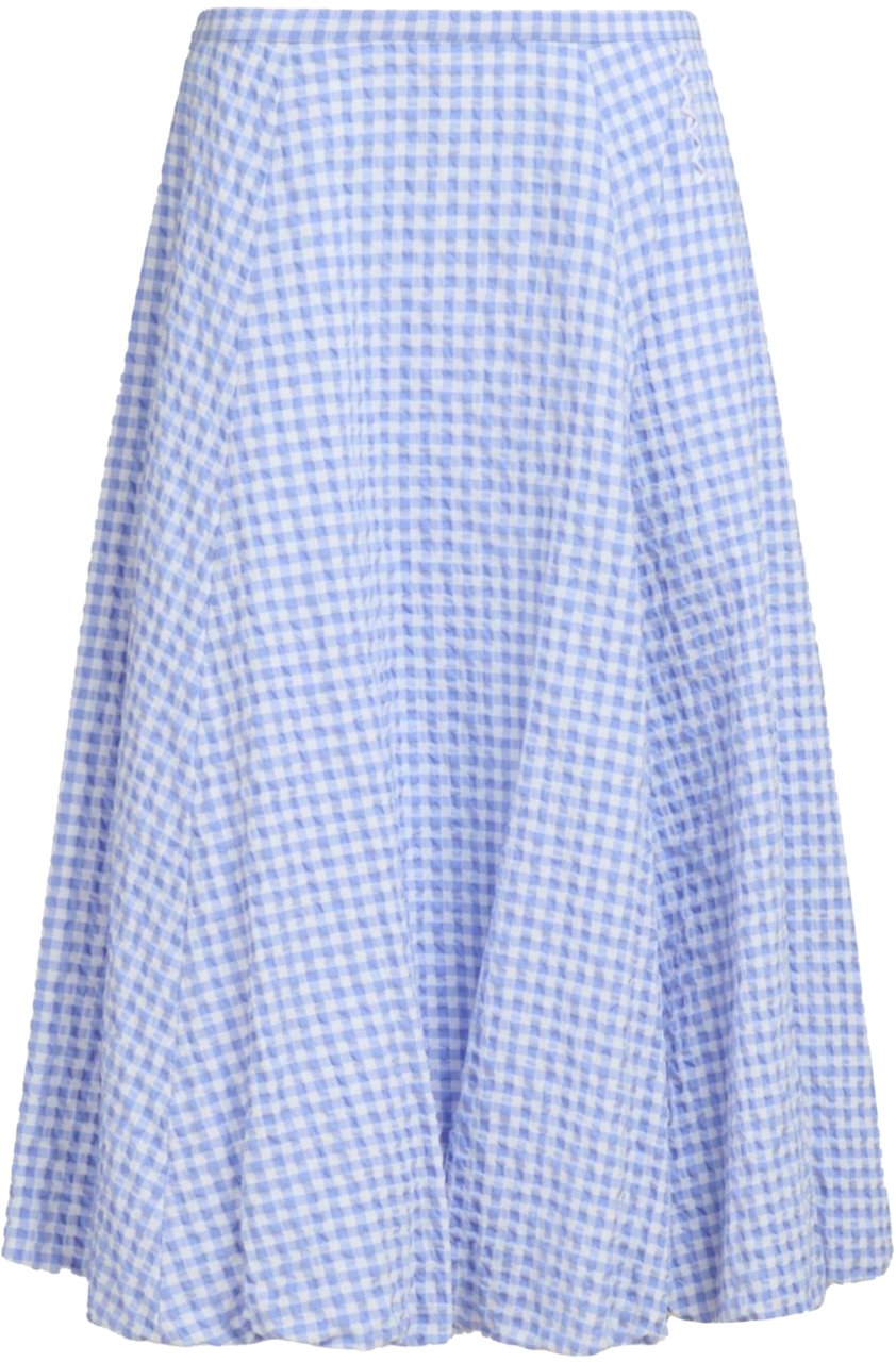 Marni Micro Check Blue-white Skirt Wit