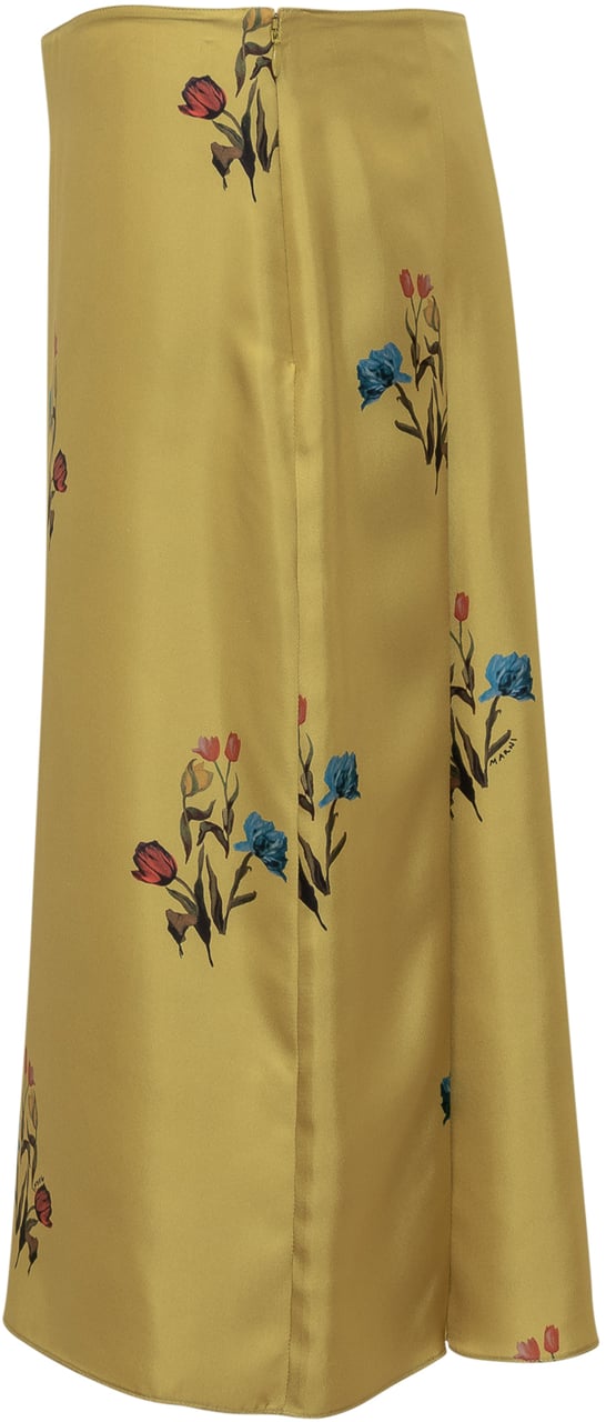 Marni Gonna Marni Gialla con Stampa Floreale Groen