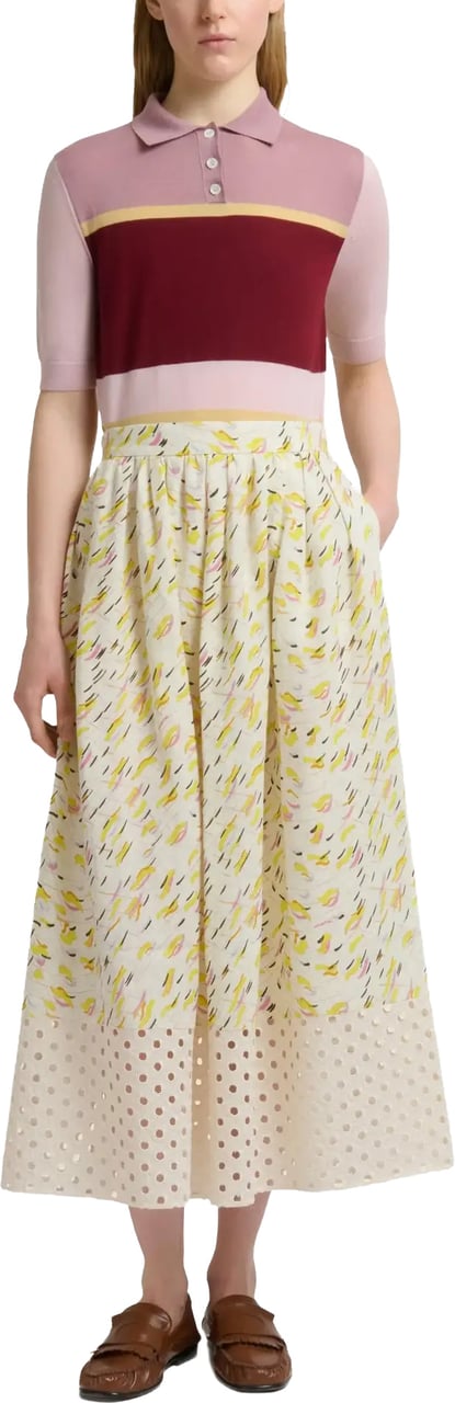 Marni Skirt Yellow Multi Color Geel