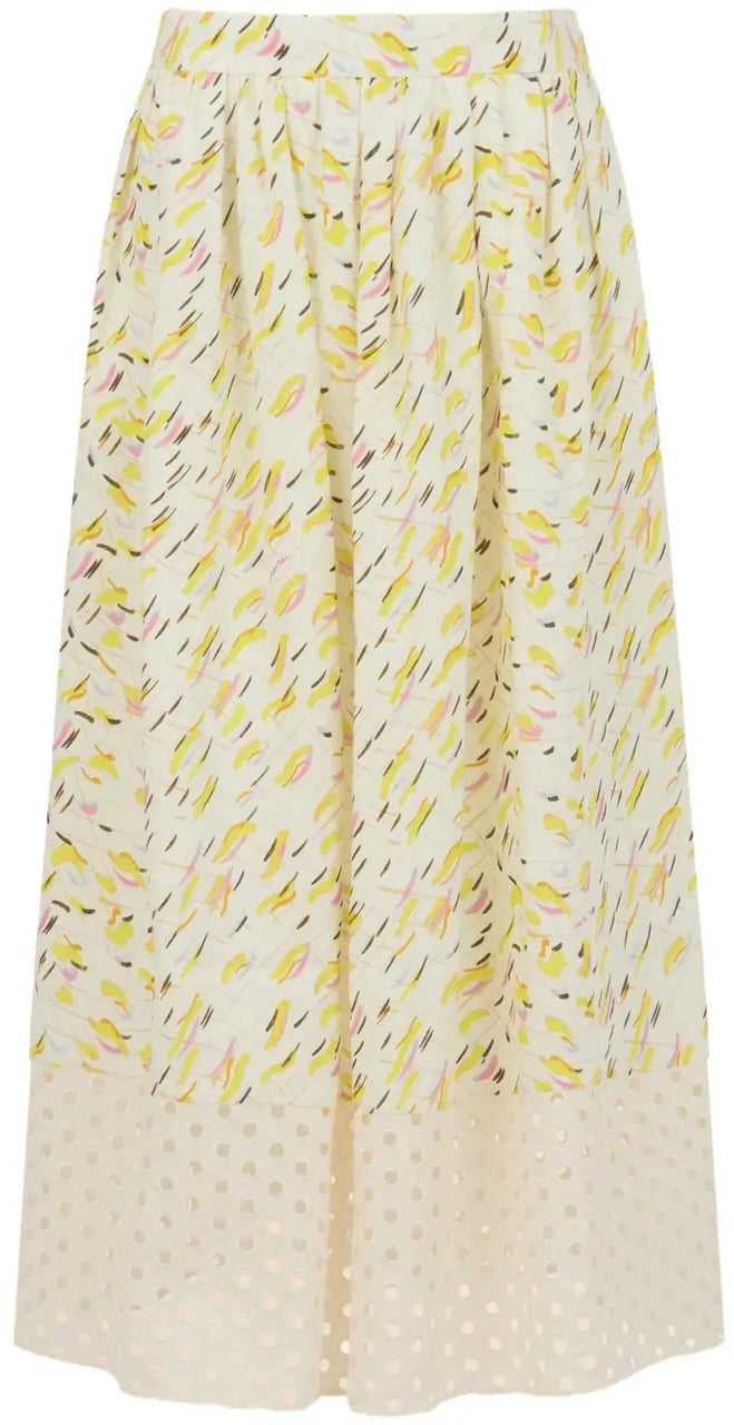 Marni Skirt Yellow Multi Color Geel
