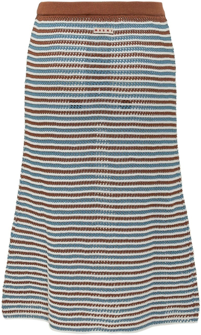 Marni Gonna Midi in Maglia a Righe Divers