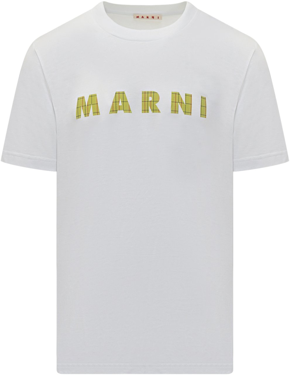 Marni T-shirt con Logo Check Marni Wit