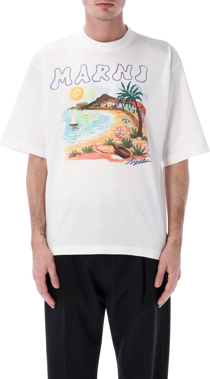 Marni T-Shirt Lily White Wit