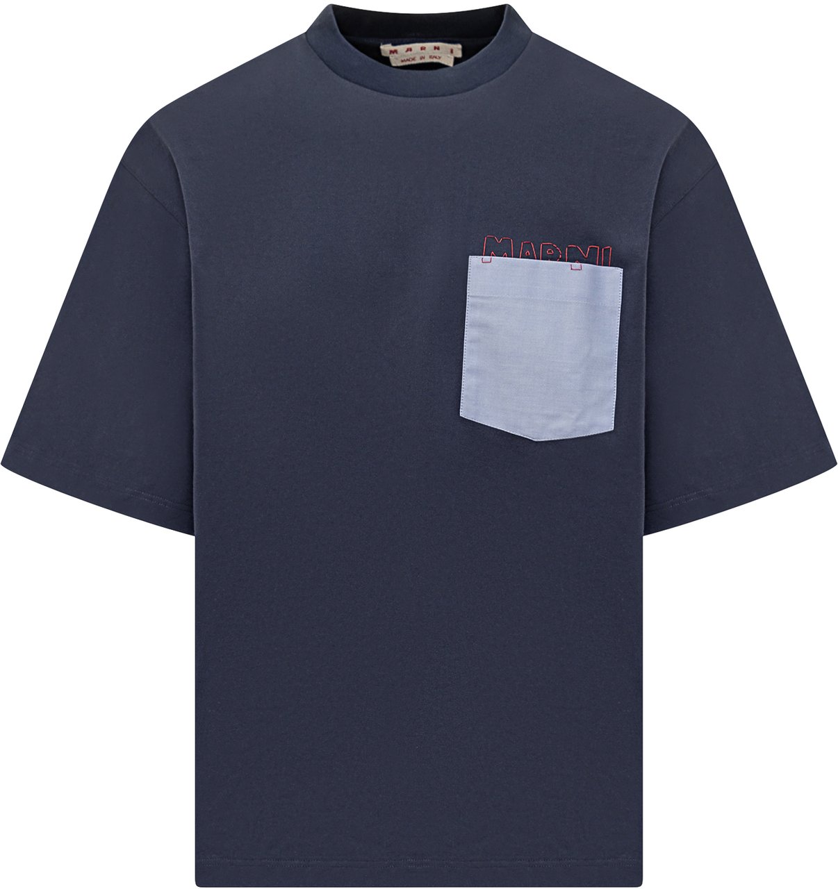 Marni T-shirt con Taschino Marni Blauw