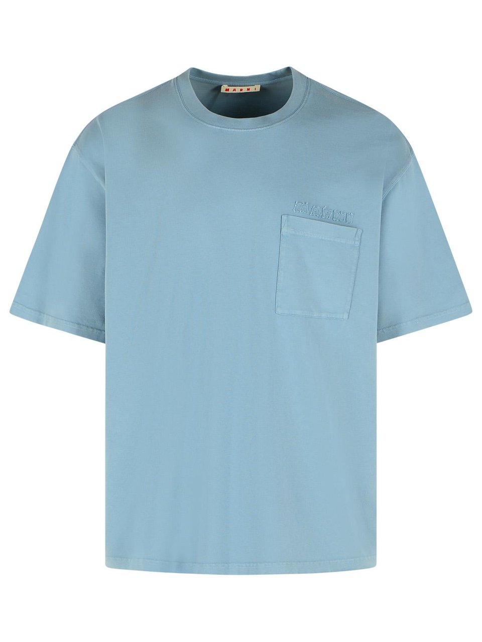 Marni Light Blue Cotton T-Shirt Blauw
