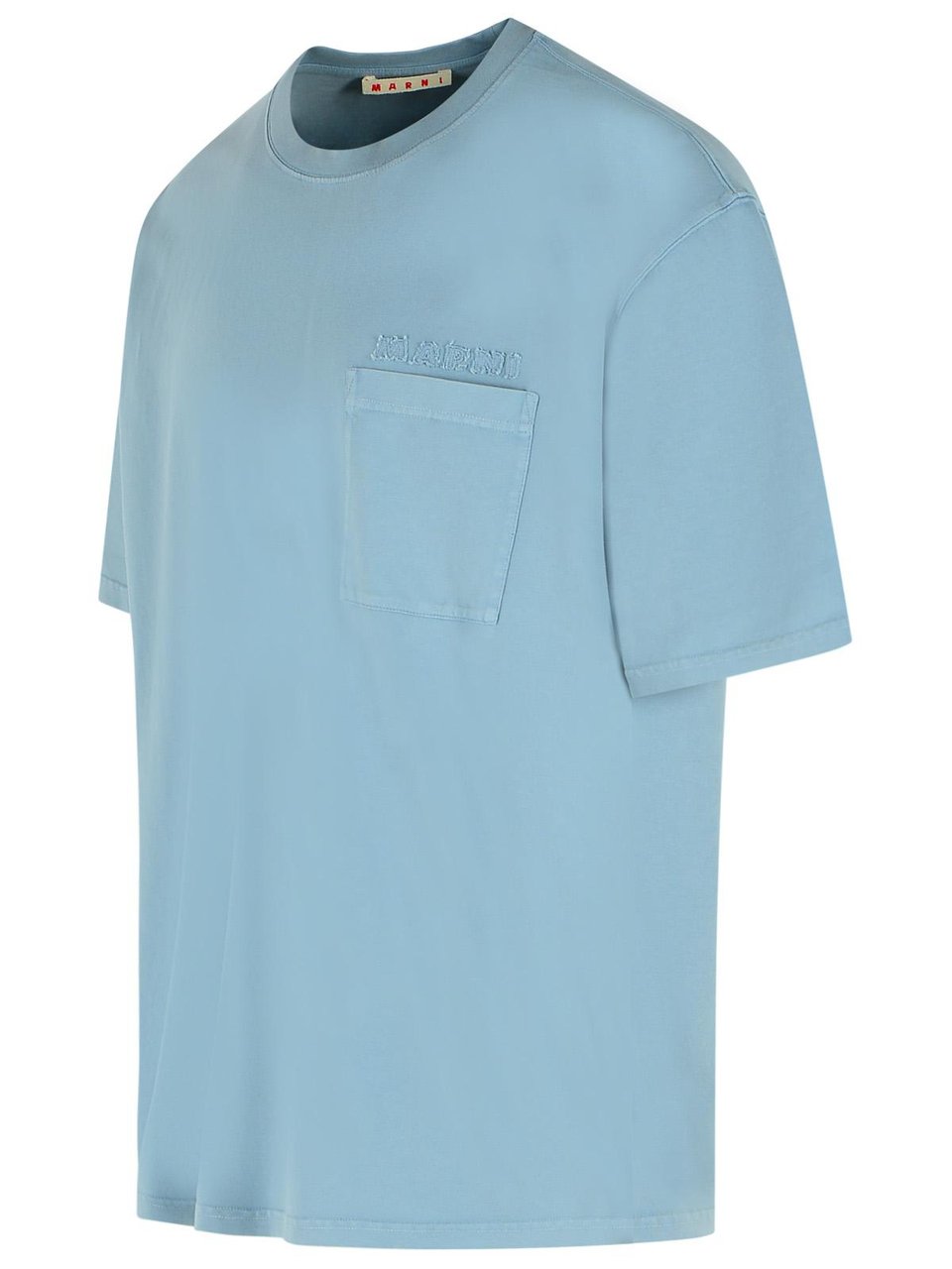 Marni Light Blue Cotton T-Shirt Blauw