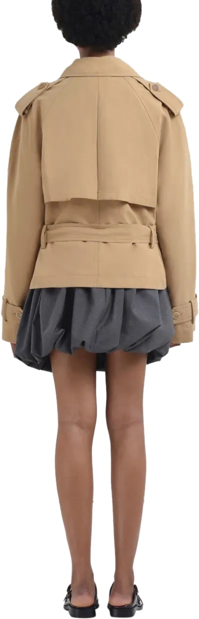 Marni Marni Beige stretch polyester blend trench Beige