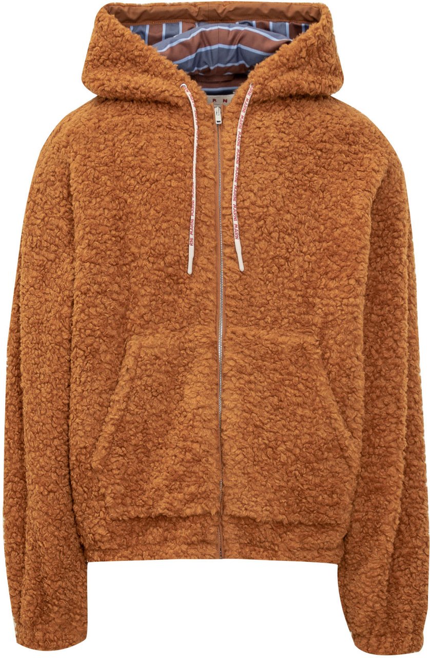 Marni Giacca Teddy in Misto Lana Bruin