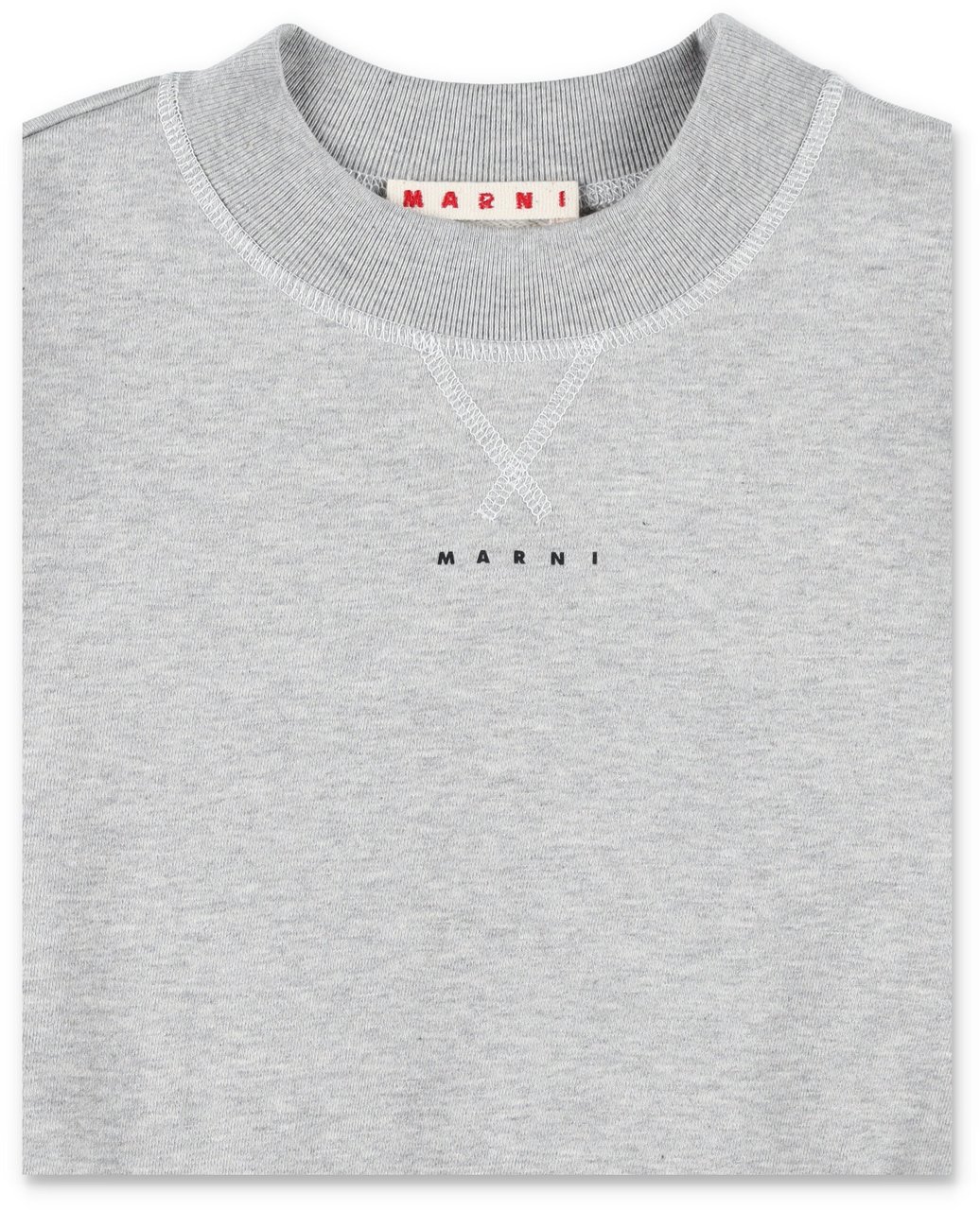 Marni Fleece Cropped Logo Grigio Grijs