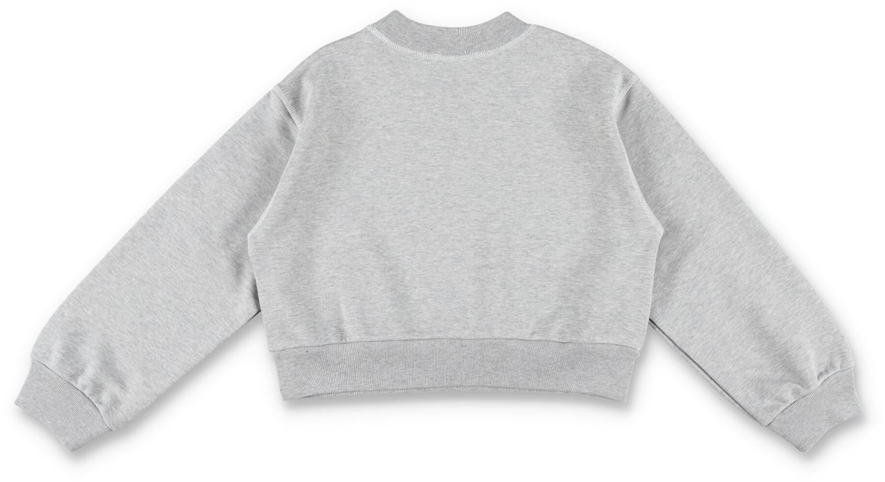 Marni Fleece Cropped Logo Grigio Grijs