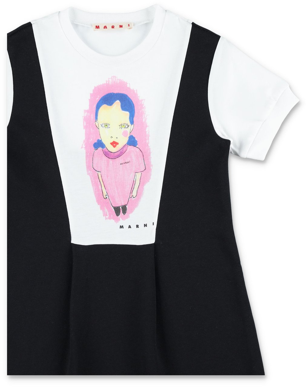 Marni Dress Stamp Girl Nero Zwart
